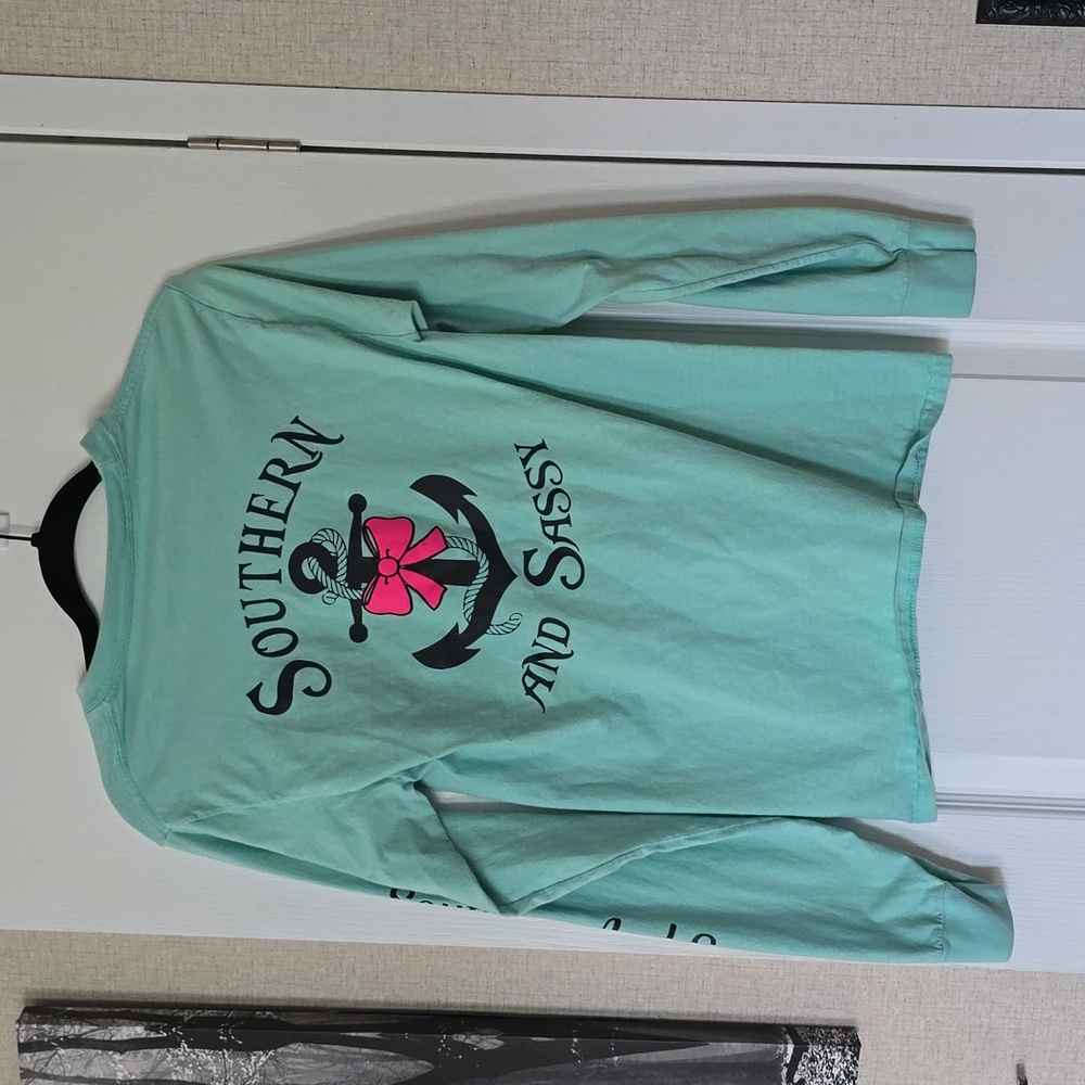 Green LONG Sleeve southern shirt